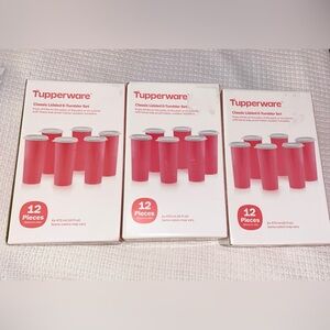 NIB NEW Tupperware Pink Lidded 16 oz 6-Tumbler Cups Set x 3 (3 sets included)